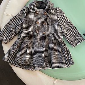 Toddler black and white coat